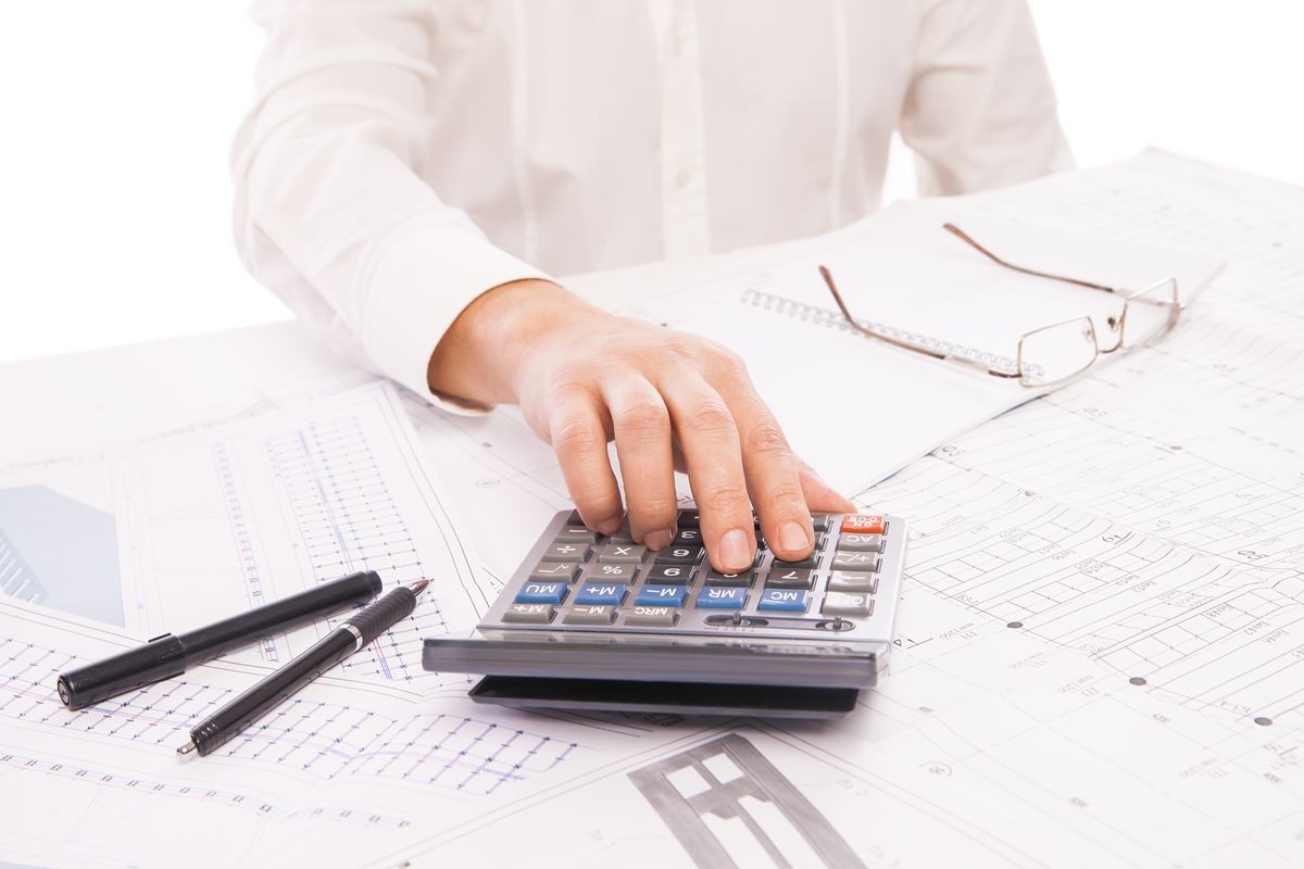 graph on background of businessman hands with pens 